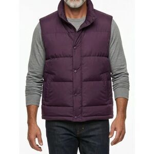 Cabela's Deep Purple Goose Down Quilted Vest Size L